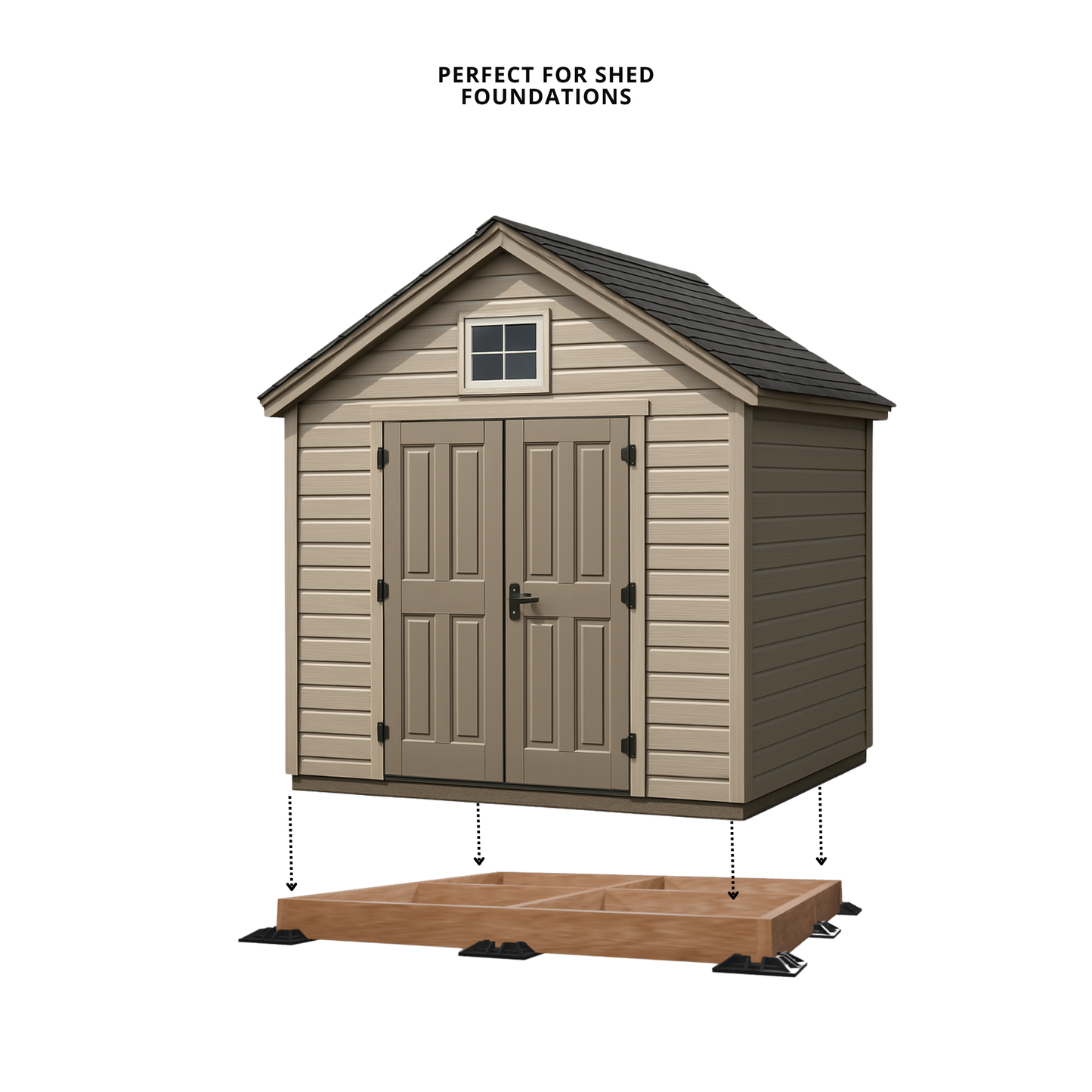 Mecadeck® Ground Deck Block for 4"x 4" Posts