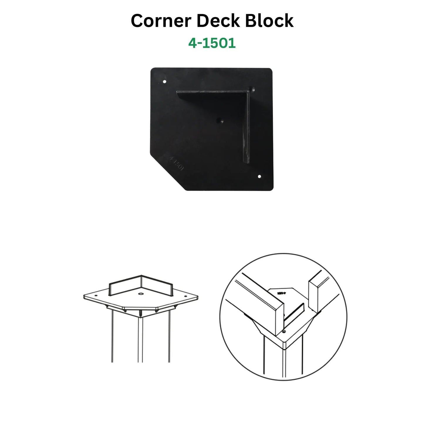 Mecadeck™  heavy duty deck block kit for decks up to 12' x 12' Mecadeck