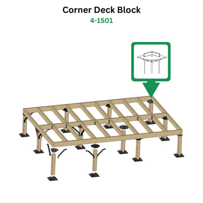 Mecadeck™ heavy duty deck block kit for decks up to 18' x 18' Mecadeck