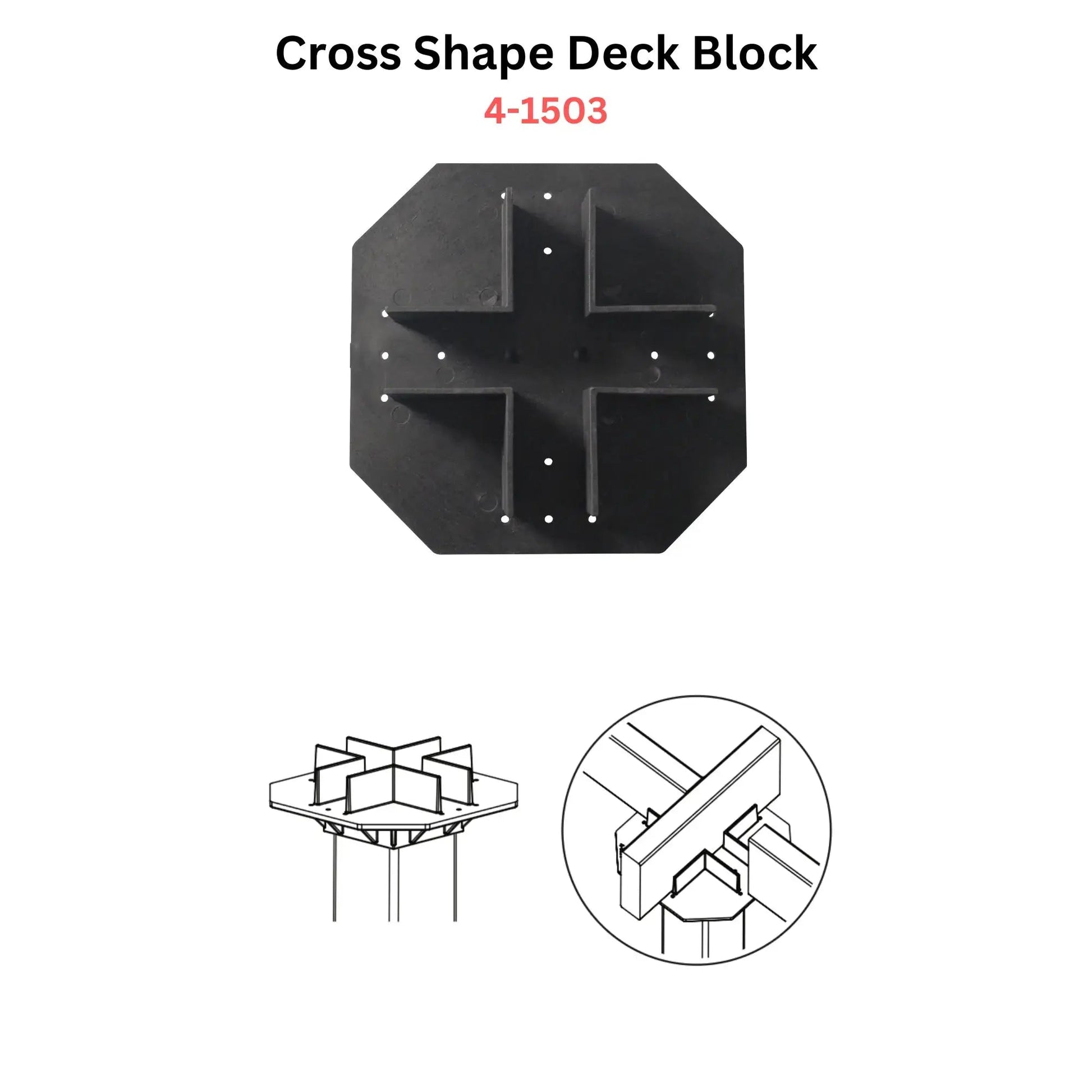 Mecadeck™ heavy duty deck block kit for decks up to 18' x 18' Mecadeck