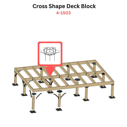 Mecadeck™ heavy duty deck block kit for decks up to 18' x 18' Mecadeck