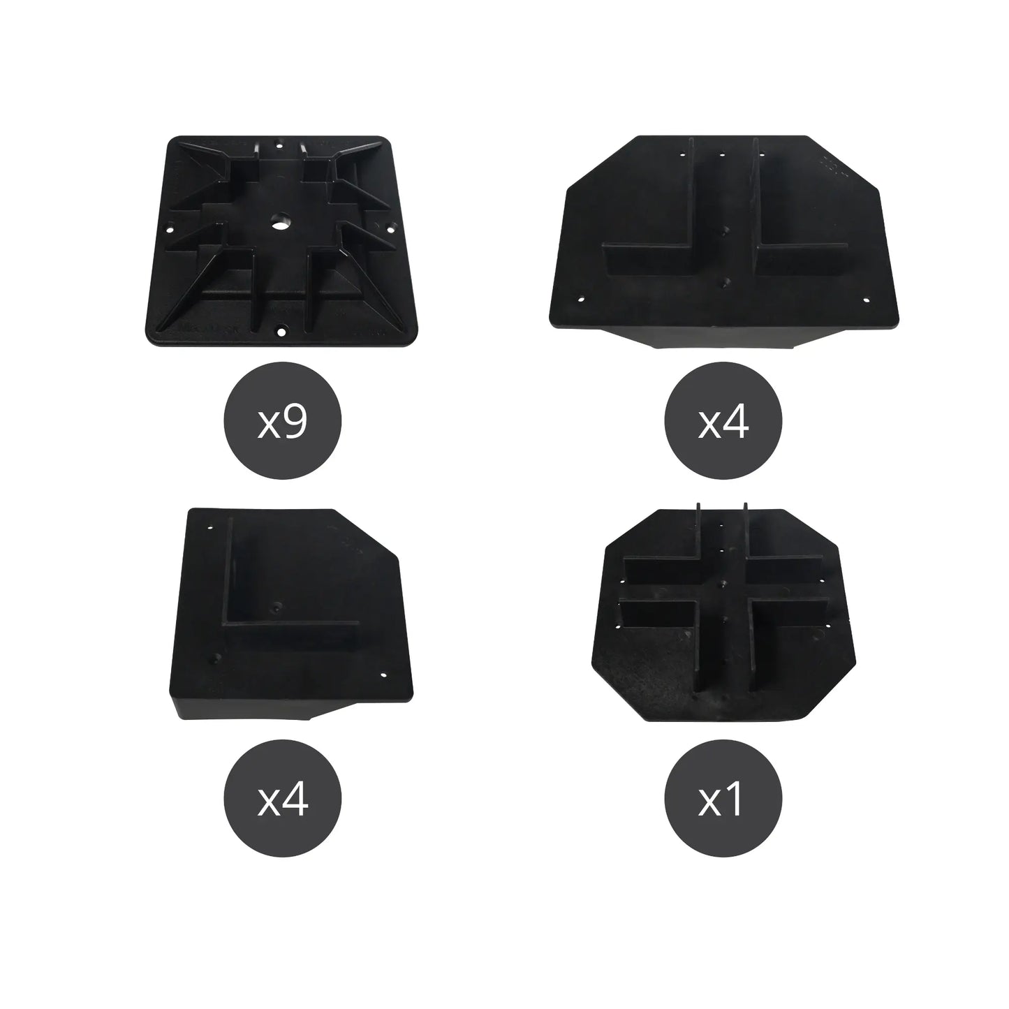 Mecadeck™ heavy duty deck block kit for decks up to 10' x 10' Mecadeck