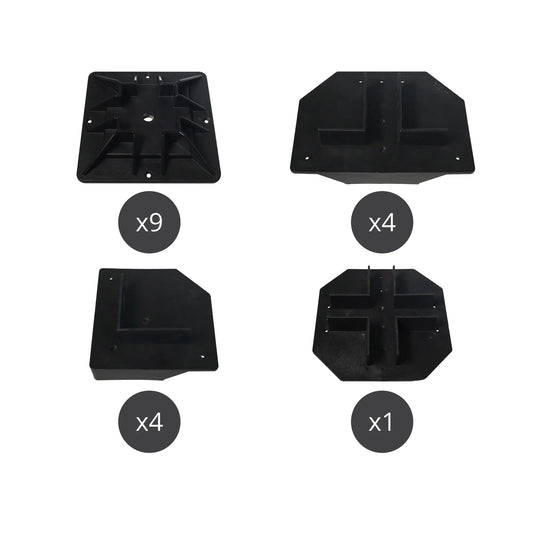 Mecadeck™ heavy duty deck block kit for decks up to 10' x 10' Mecadeck