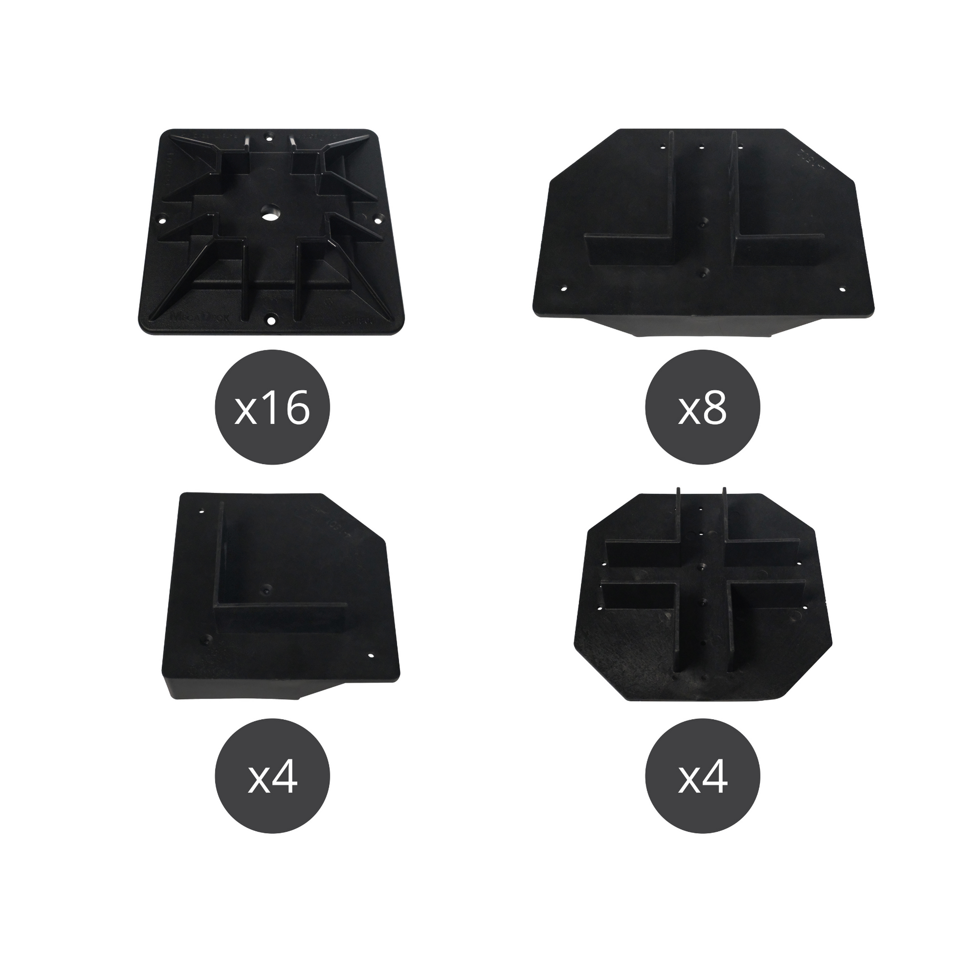 Mecadeck™  heavy duty deck block kit for decks up to 12' x 12' Mecadeck