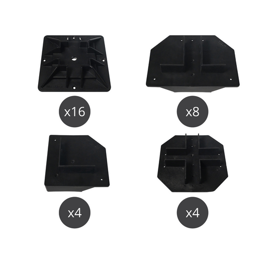 Mecadeck™  heavy duty deck block kit for decks up to 12' x 12' Mecadeck