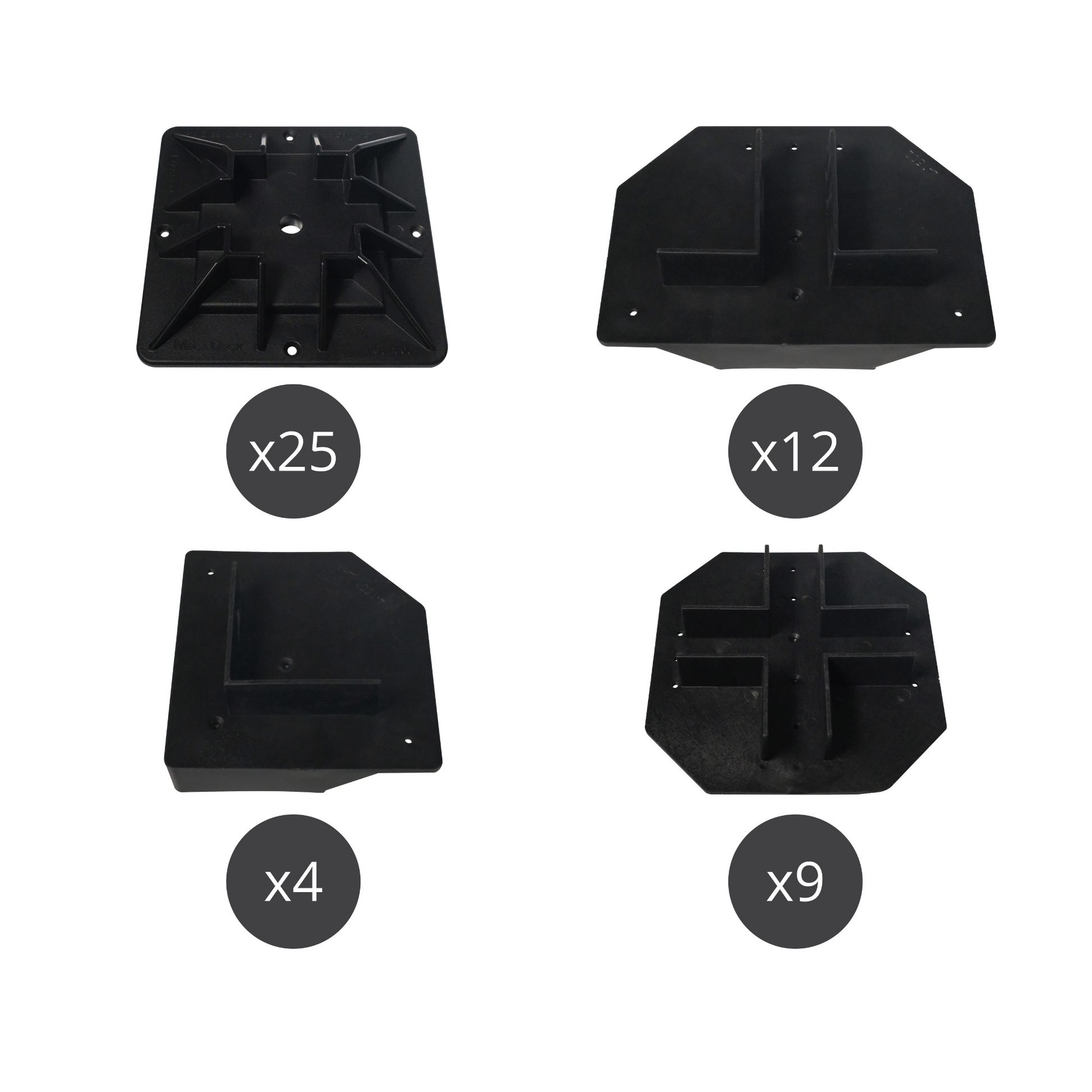 Mecadeck™ heavy duty deck block kit for decks up to 18' x 18' Mecadeck