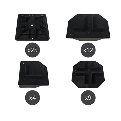 Mecadeck™ heavy duty deck block kit for decks up to 18' x 18' Mecadeck