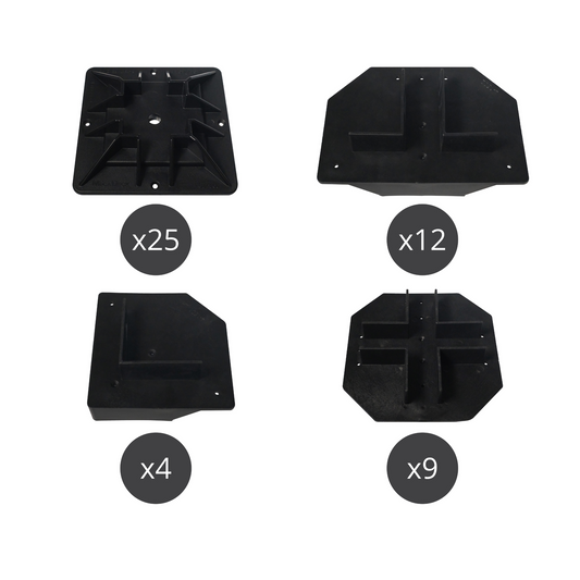 Mecadeck™ heavy duty deck block kit for decks up to 18' x 18' Mecadeck