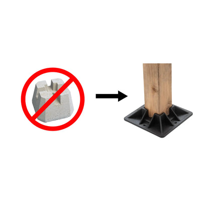 Mecadeck™ Ground Deck Block for 4"x 4" Posts Mecadeck