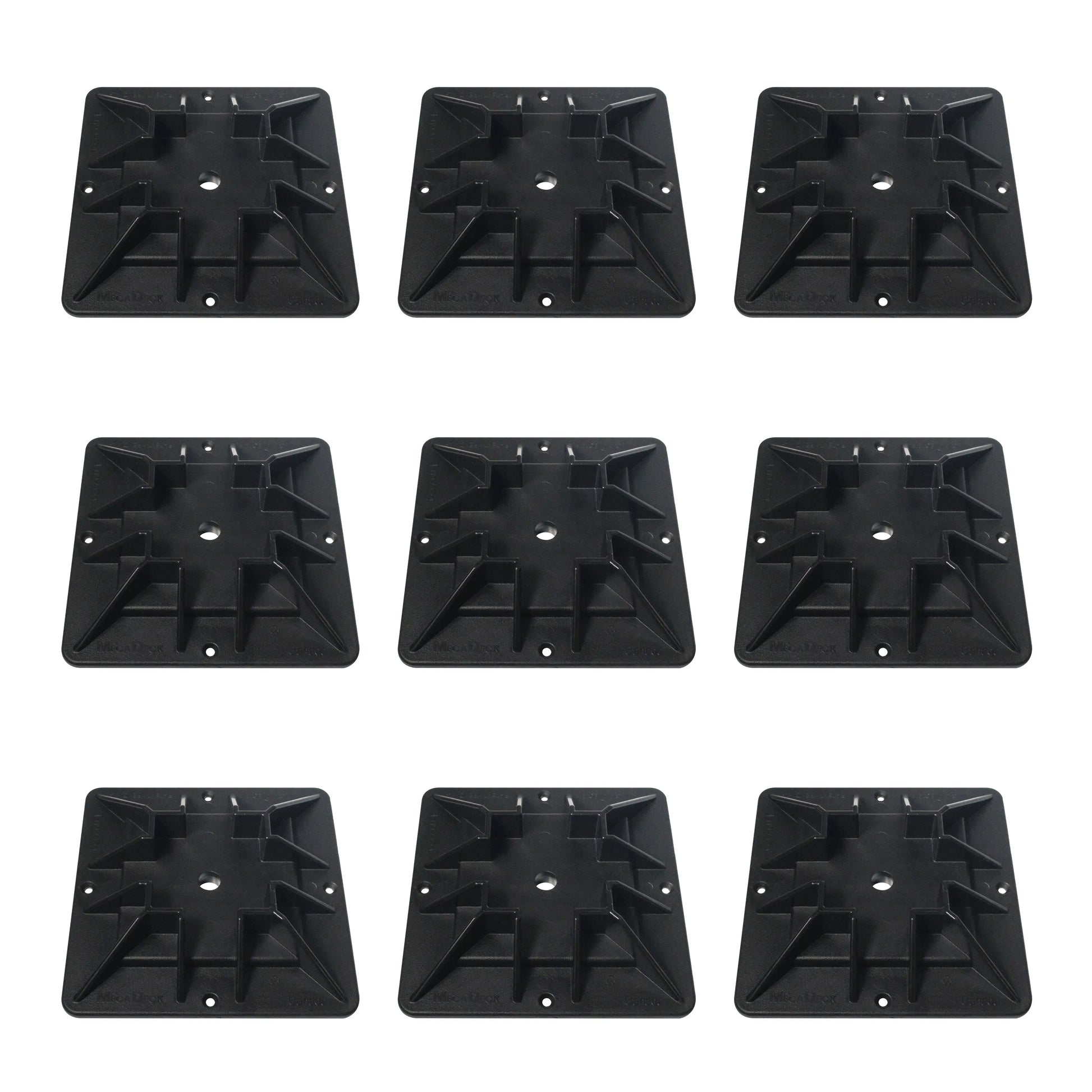 Mecadeck™ 9 Extra Wide Mecadeck Ground Deck Block Kit for 6x6 posts Mecadeck