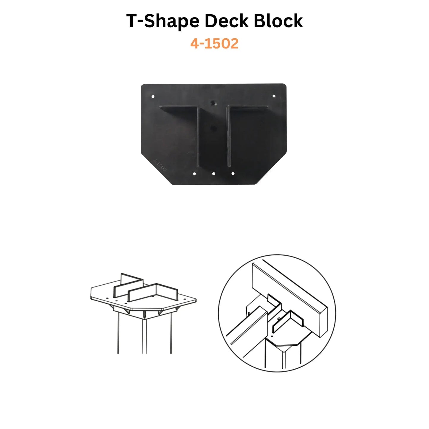 Mecadeck™ heavy duty deck block kit for decks up to 18' x 18' Mecadeck