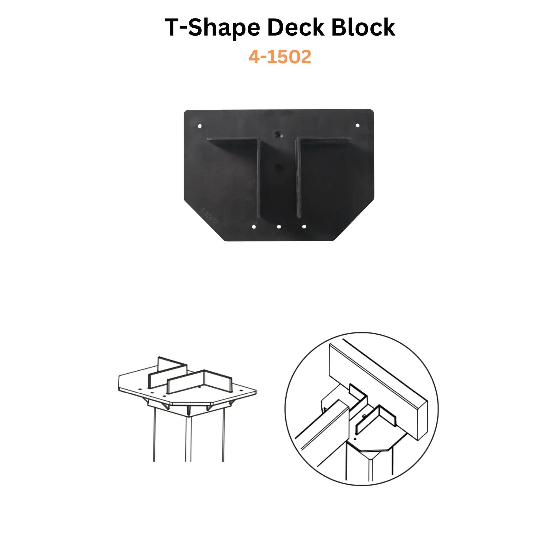 Mecadeck™ heavy duty deck block kit for decks up to 18' x 18' Mecadeck